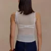 Dollie Sheer Knit Tank Top – Ivory Dollie Sheer Knit Tank Top – Ivory