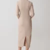Dorian Fitted Shirt Midi Dress – Wheat Marle