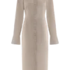 Dorian Fitted Shirt Midi Dress – Wheat Marle
