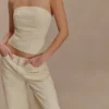 Ebony Embroidered Denim Corset – Cream Ebony Embroidered Denim Corset – Cream