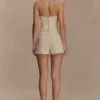 Ebony Embroidered Denim Micro Shorts – Cream Ebony Embroidered Denim Micro Shorts – Cream