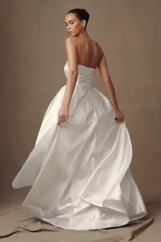 Eileen Strapless Wedding Gown – White
