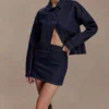 Ellie Denim Mini Skirt – Washed Indigo Blue Ellie Denim Mini Skirt – Washed Indigo Blue