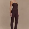 Elodie Strapless Cupped Knit Top – Chocolate Elodie Strapless Cupped Knit Top – Chocolate