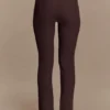 Elodie Ribbed Knit Pants – Chocolate Elodie Ribbed Knit Pants – Chocolate