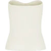 Elodie Strapless Cupped Knit Top – Ivory