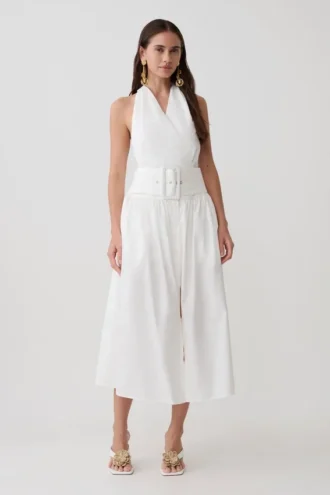 Emery Multi-Wear Cotton Midi Dress – White Emery Multi-Wear Cotton Midi Dress – White
