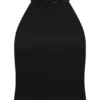 Emilia Beaded Neck Halter Top – Black Emilia Beaded Neck Halter Top – Black