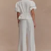 Janayia Cotton Wide Leg Pants – White Janayia Cotton Wide Leg Pants – White