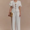 Janayia Cotton Wide Leg Pants – White Janayia Cotton Wide Leg Pants – White