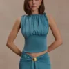 Erina Slinky Open Back Top – Teal Erina Slinky Open Back Top – Teal