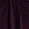 Erina Slinky Ruched Maxi Skirt With Hardware – Aubergine Erina Slinky Ruched Maxi Skirt With Hardware – Aubergine