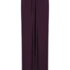 Erina Slinky Ruched Maxi Skirt With Hardware – Aubergine Erina Slinky Ruched Maxi Skirt With Hardware – Aubergine