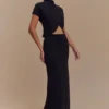 Eris Scuba Jersey Maxi Skirt – Black