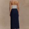 Fallon Denim Midi Skirt – Indigo Blue Fallon Denim Midi Skirt – Indigo Blue