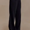 Fatima Satin Straight Leg Pant – Black Fatima Satin Straight Leg Pant – Black