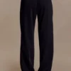Fatima Satin Straight Leg Pant – Black Fatima Satin Straight Leg Pant – Black