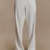Fatima Satin Straight Leg Pant – White Fatima Satin Straight Leg Pant – White