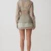 Frankie Satin Mini Skirt – Smoke