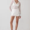 Frankie Satin Mini Skirt – White Frankie Satin Mini Skirt – White