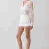 Frankie Satin Mini Skirt – White Frankie Satin Mini Skirt – White