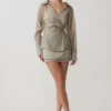 Frankie Satin Mini Skirt – Smoke