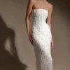 Gemma Strapless Embellished Maxi Dress – Ivory