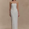 Gemma Strapless Embellished Maxi Dress – Ivory