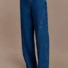 Georgette Mid Rise Paneled Denim Jeans – Dark Blue Georgette Mid Rise Paneled Denim Jeans – Dark Blue