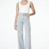 Georgette Mid Rise Paneled Denim Jeans – Grey Georgette Mid Rise Paneled Denim Jeans – Grey