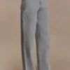 Georgette Mid Rise Paneled Denim Jeans – Grey Georgette Mid Rise Paneled Denim Jeans – Grey