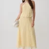 Georgia Panelled Midi Skirt – Butter Georgia Panelled Midi Skirt – Butter
