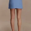 Gina Suiting Mini Skirt – Ocean Blue