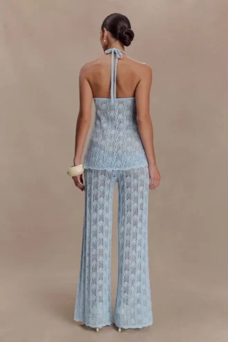 Glinda Crochet Pants – Light Blue