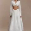 Greta Gathered Maxi Skirt – White