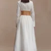 Greta Gathered Maxi Skirt – White