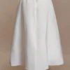 Greta Gathered Maxi Skirt – White