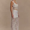 Guinevere Lace And Mesh Maxi Skirt – Ivory Guinevere Lace And Mesh Maxi Skirt – Ivory