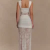 Guinevere Lace And Mesh Maxi Skirt – Ivory Guinevere Lace And Mesh Maxi Skirt – Ivory