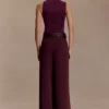 Hadleigh Sleeveless Slinky Top – Burgundy Hadleigh Sleeveless Slinky Top – Burgundy