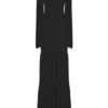 Haille Knit Chiffon Maxi Dress – Black Haille Knit Chiffon Maxi Dress – Black