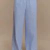 Hansen Wide Leg Pants – Blue Pinstripe Hansen Wide Leg Pants – Blue Pinstripe