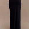 Haven Slinky Twist Midi Skirt – Black