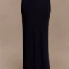 Haven Slinky Twist Midi Skirt – Black
