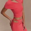 Haven Slinky Twist Midi Skirt – Coral Haven Slinky Twist Midi Skirt – Coral