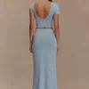 Haven Slinky Twist Midi Skirt – Pale Blue Haven Slinky Twist Midi Skirt – Pale Blue