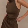 Hayes Faux Suede Belted Mini Skirt – Chocolate Hayes Faux Suede Belted Mini Skirt – Chocolate