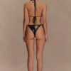 Huntleigh Crochet Bikini Bottom – Black & Gold Sunshine Print Huntleigh Crochet Bikini Bottom – Black & Gold Sunshine Print