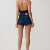 Dan Diamante Denim Shorts – Midnight Blue