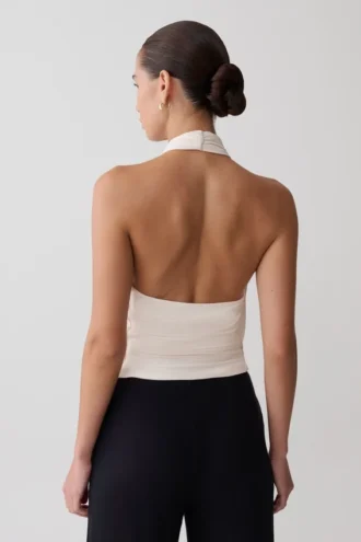 Huyen Cowl Front Modal Top – Ivory